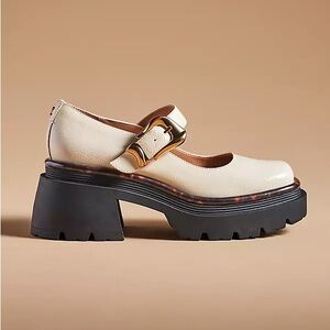 Sam Edelman Beige and Black Platform Mary Janes